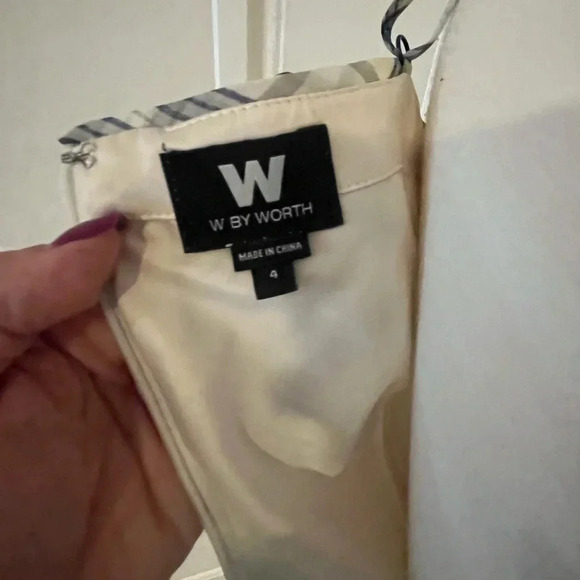 W by Worth Pearl sequin gray and yellow plaid mistress-Size 4 - Picture 5 of 11